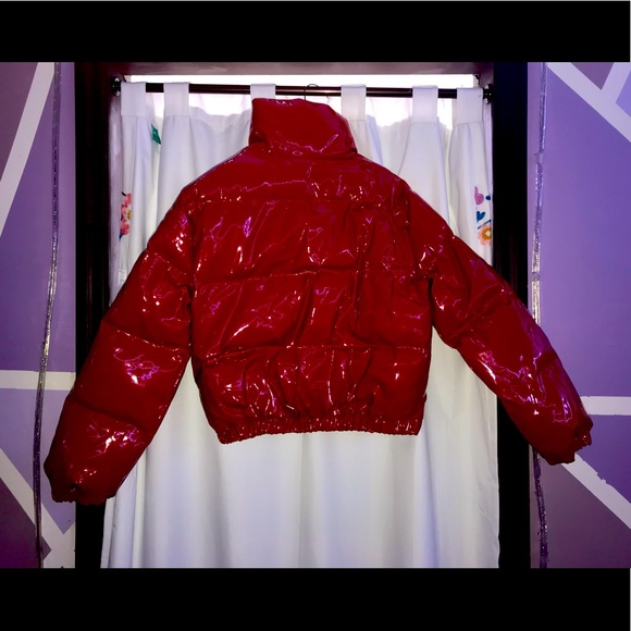Red puffer jacket - Picture 3 of 5